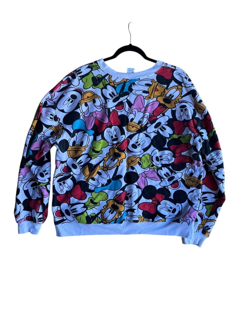 Disney Mickey & Friends All Over Print Pullover Sweatshirt Size Youth XXL